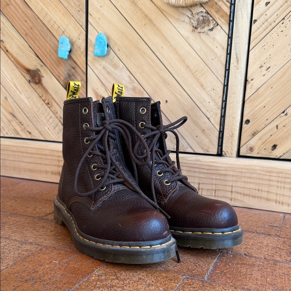 Dr. Martens Safety Steel-Toed Leather Lace-Up Boots